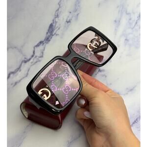 NEW Gucci GG1692S Black Photochromic Mirror Logo Sunglasses